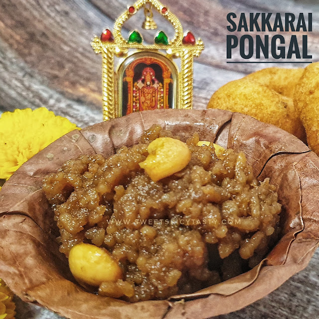 Sakkarai pongal,step by step details how to make sakkarai pongal,chakkarai pongal easy method,prasadam for navratri-sakkara pongal,ramanavami prasadam,bhog for