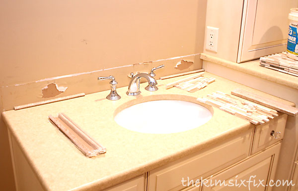 Removing old backsplash