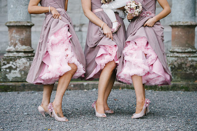 short pink bridesmaid dresses