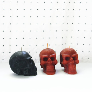 skull candle halloween decorations