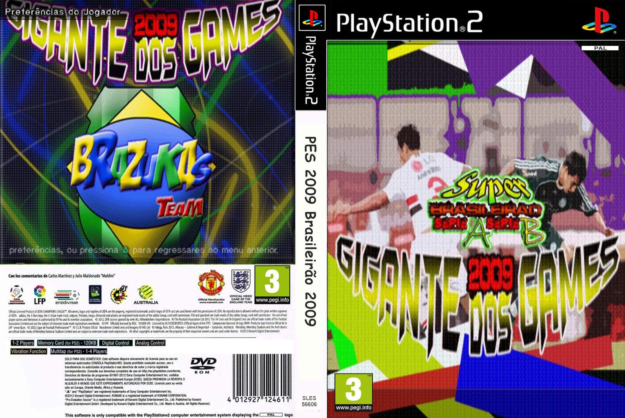 Revivendo a Nostalgia Do PS2: PES BRAZUKAS 2012 V 3.0 DVD ISO PS2