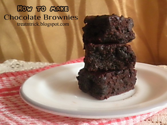 How to make Chocolate Brownies Recipe @ treatntrick.blogspot.com