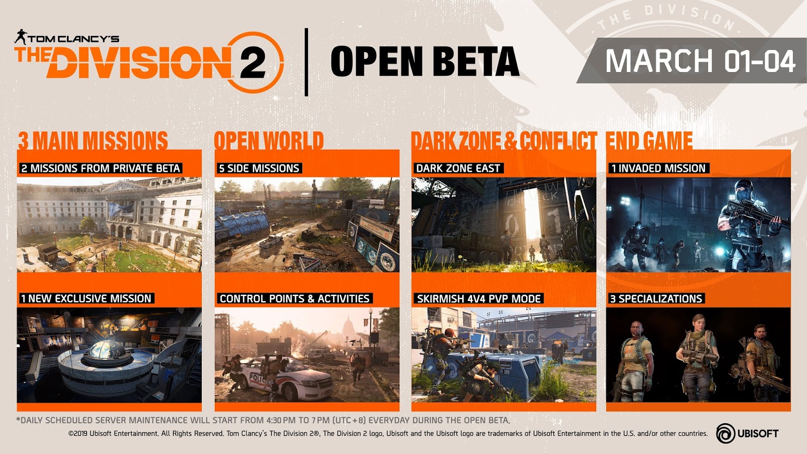 Tom Clancy S The Division 2 Open Beta Goes Live Year 1 Content Revealed Hexmojo
