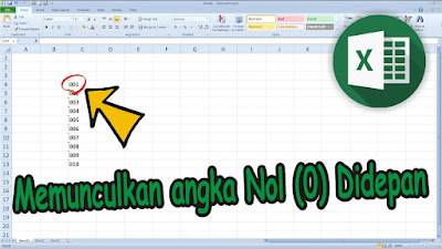 Cara Memunculkan Angka Nol Didepan di Excel