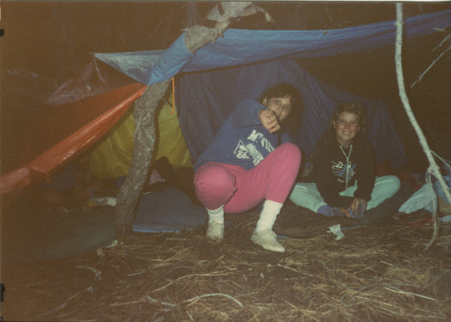 fort of tarps and ponchos