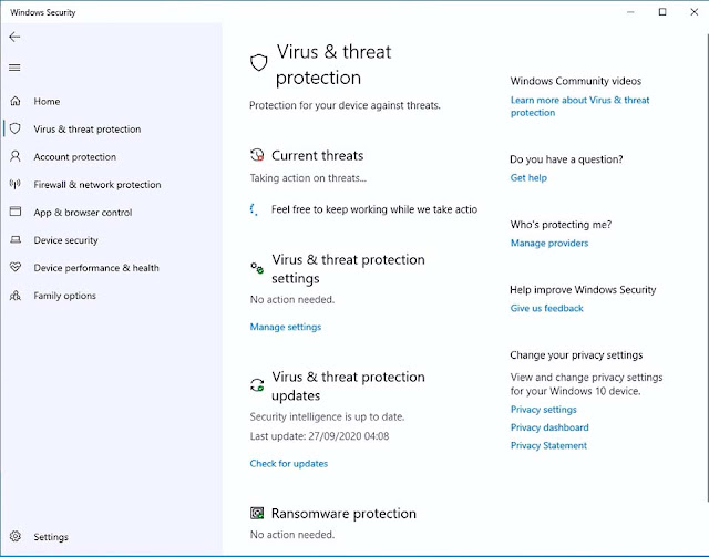 윈도우 10 버전 2004 디펜더 테스트 및 리뷰