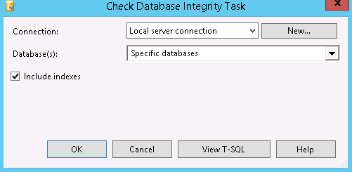 Check Database Integrity Task