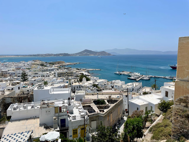 Naxos kalesinden Naxos Chora manzarası