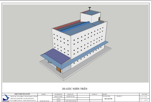 Thiết kế nhà nuôi yến nhìn từ trên xuống