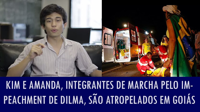 Podiam ser os 300 de Esparta contra os milhares de persas desenhados pelo quadrinista Frank Miller, mas era apenas o grupo do Movimento Brasil Livre de Kim Kataguiri que chegou a Brasília na quarta-feira (27) para pedir o impeachment da Dilma.
O MBL esperava reunir 30 mil pessoas depois de uma pseudo marcha com um grupo inicial de 20 pessoas vindas de São Paulo. Não aconteceu nada e os planos dos caras foram por água abaixo. Vi imagens de Kim e sua trupe na capital. Primeiramente, apesar da cabeleira, o líder do MBL resolveu tirar uma selfie de terno e gravata com Eduardo Bolsonaro e o pastor Marco Feliciano. É esse cara que quer ser a nova oposição ao PT? Como ele arrumou aquele terno? Não contente em visitar um religioso homofóbico e um político pró Ditadura, o Movimento Brasil Livre adotou o gesto do dedo feito pelo Estado Islâmico e ainda posou para fotos com Jair Bolsonaro e Eduardo Cunha.