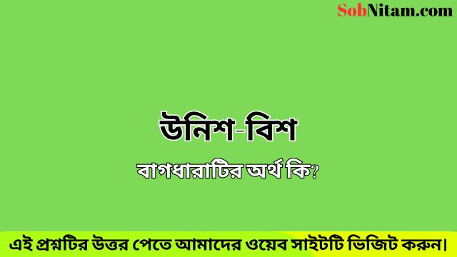 উনিশ-বিশ বাগধারাটির অর্থ কি? - SobNitam.com