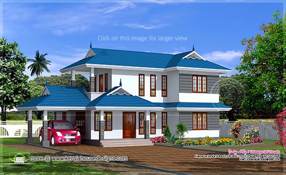 Sloping roof home design