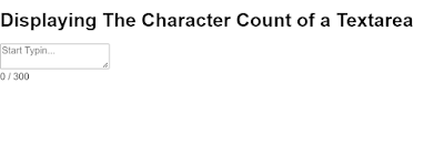 Displaying The Character Count of a Textarea | Character Count Javascript