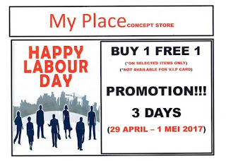 My Place Concept Store Labour Day Promotion at Village Mall (29 April - 01 May 2017)