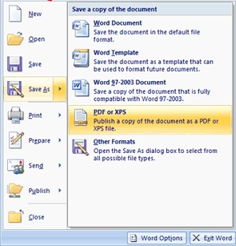 menyimpan file menjadi pdf di Microsoft Office Word