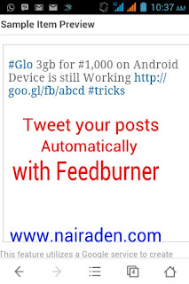 So you do tweet your post by yourself? Let Feedburner do that for you