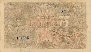 75 Rupiah 1948 (ORI IV)