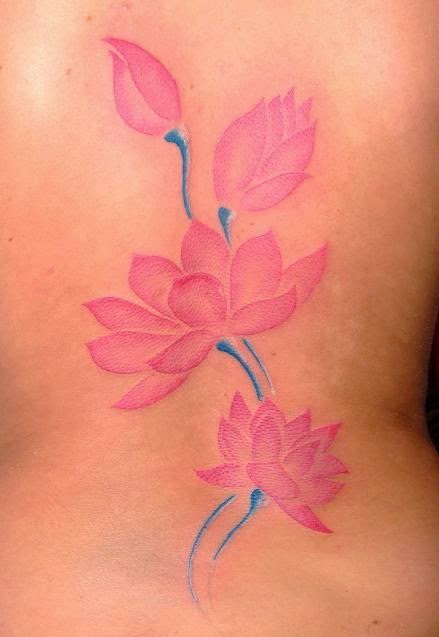 Women Back Lotus Flower Tattoo, Lotus Flower On Women Back, Women With Lotus Flower Tattoo, Women With Lotus Flowers Design, Women, Flower, Parts,