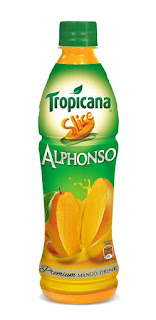 Tropicana Slice Alphonso, 400ml at Rs.1 from Amzon