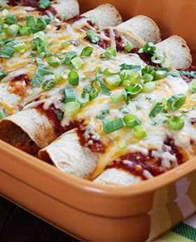 #Recipe : Skinny Chicken Enchiladas