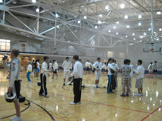 Fencers on the court