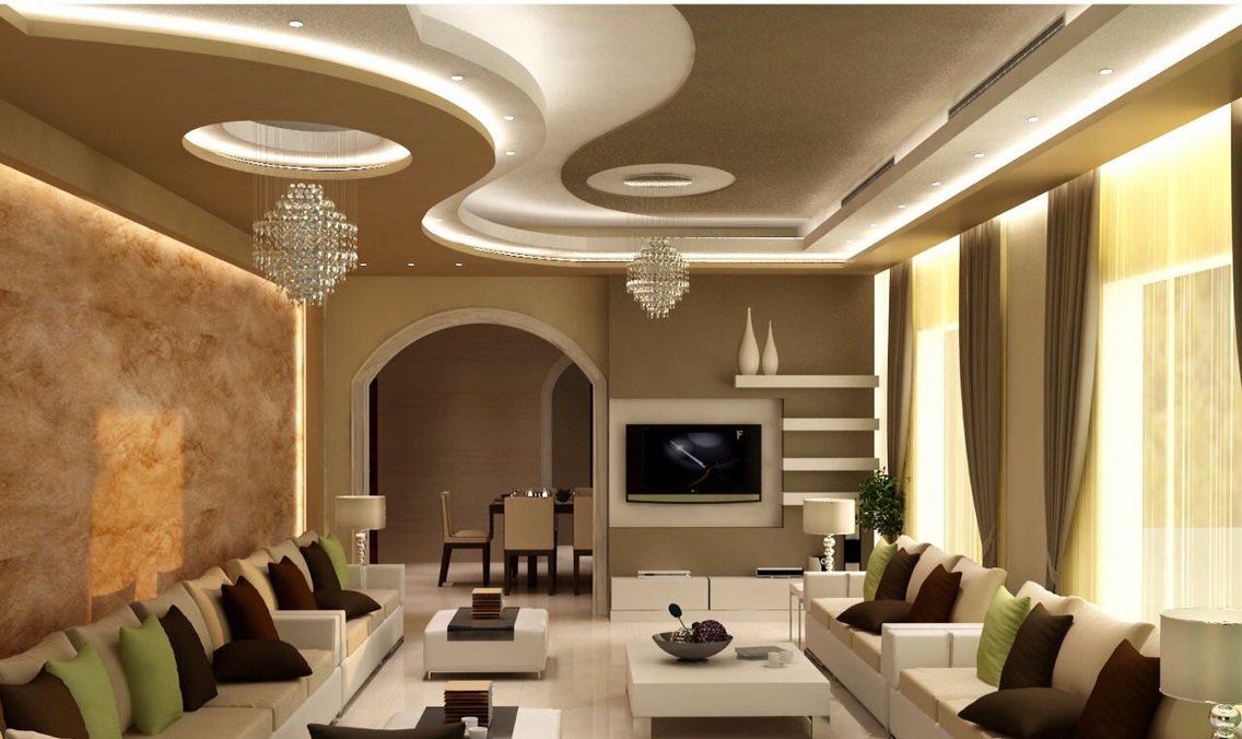 40 Latest gypsum board false ceiling designs with LED ...