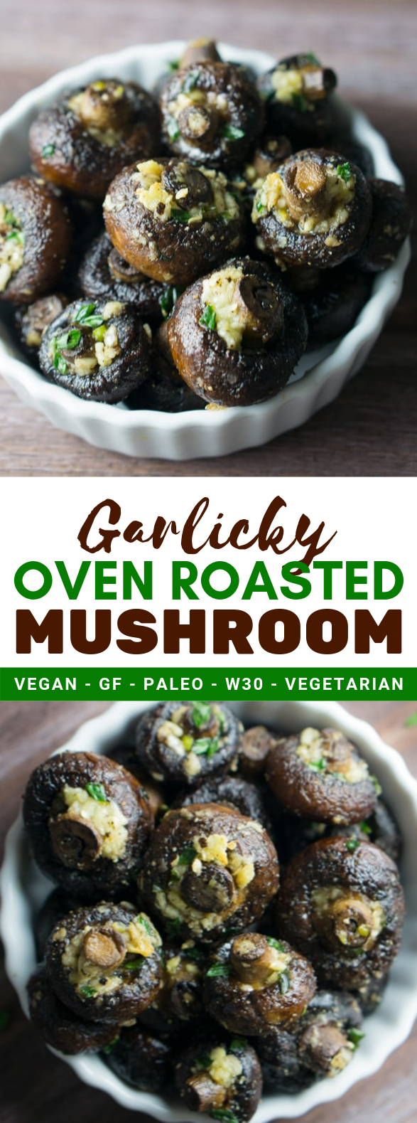 GARLICKY OVEN ROASTED MUSHROOMS #lowcalorie #veggies