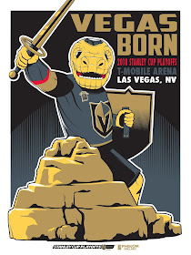 Las Vegas Golden Knights 2018 NHL Playoffs Commemorative Screen Print by Michael Fitzgerald x Phenom Gallery