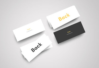 Slim Business Card Mockup Set