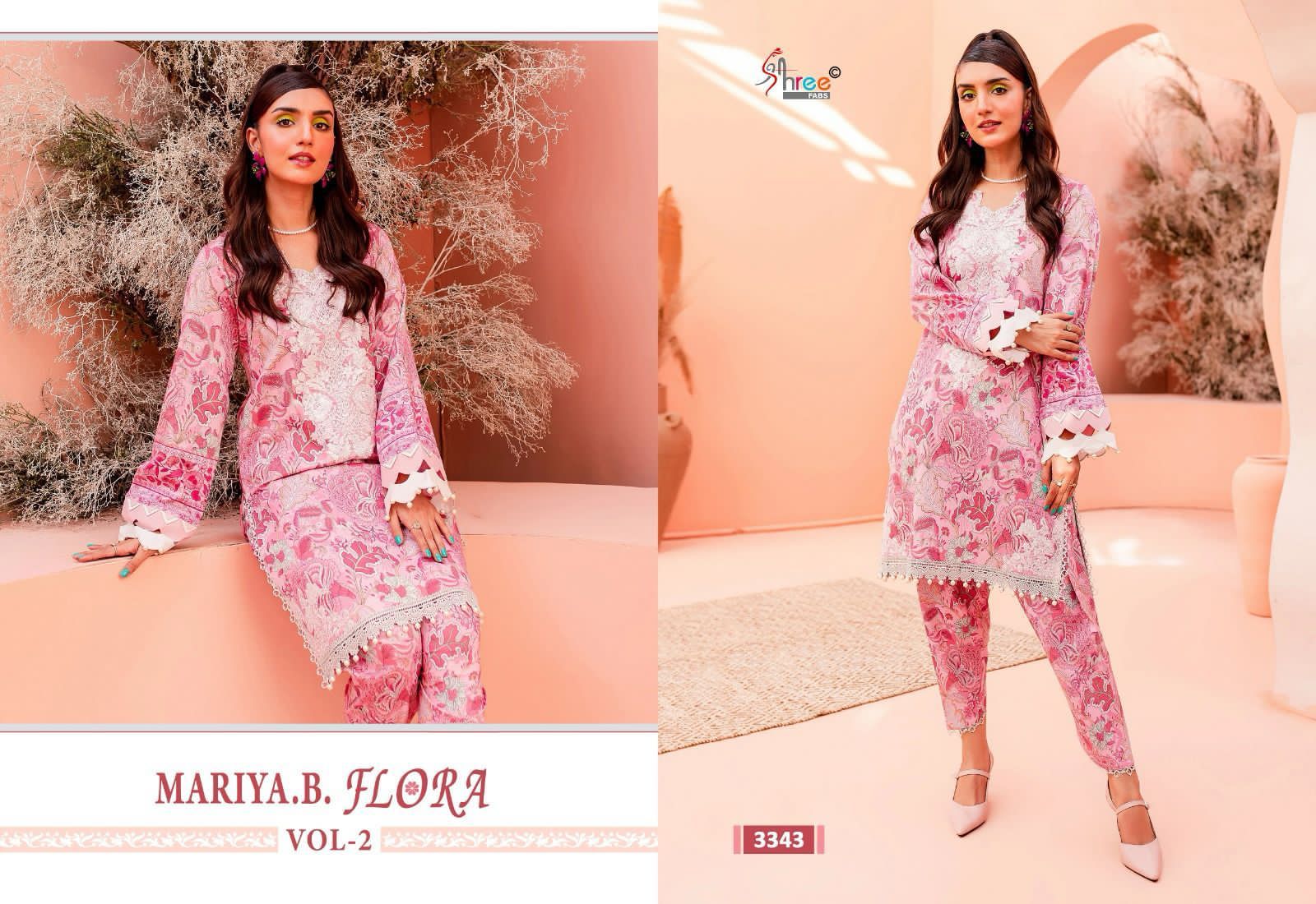 Mariya B Flora Vol 2 Shree Fabs Jaam Cotton Pakistani Salwar Suits