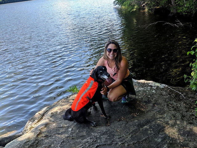 Paugussett State Forest Blue Blazed Zoar Trail dog Lake Zoar