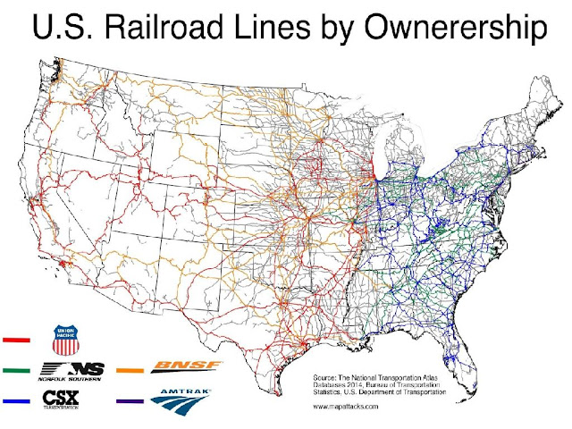 Railroad Map United States