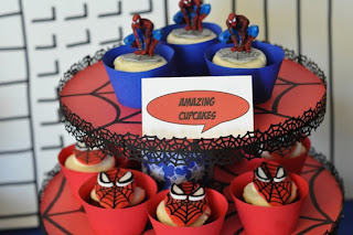 Cupcake - Decoração de festa Infantil do Homem Aranha