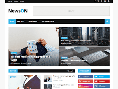 NewsOn Magazine Blogger Template