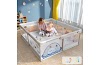 Kids Activity Playpen with Safety Lock and Suction Cup