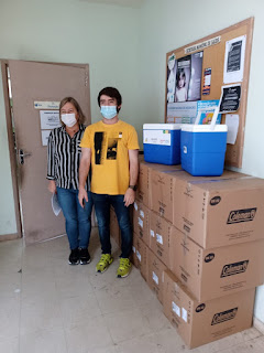 Secretaria Municipal de Saúde recebe doação de caixas térmicas da Enel Brasil, através do Movimento Unidos pela Vacina