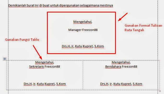 Cara Mudah Membuat Surat Dengan Tiga Format Tanda Tangan 