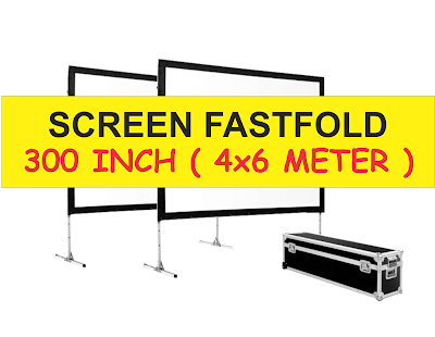 Sewa Rental Screen dan Layar Proyektor Fastfold 4x6 meter Murah Berkualitas Surabaya Sidoarjo Gresik