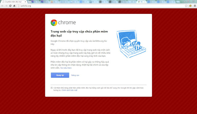 cảnh báo phần mềm độc hại