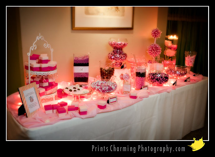 I love the idea of the candy bar look at parties so why not at the wedding 