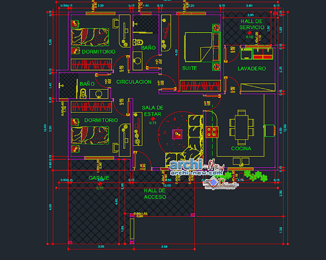 Housing buildings Dwg  