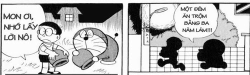 Thơ chế vui Doremon và Nobita đi ăn trộm