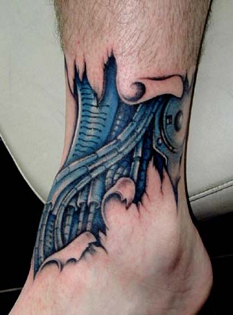 Male Tattoos With Biomechanical Tattoo Design Art Picture 3