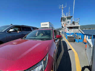 Crossing the Columbia River on the Oscar B  Westport Ferry