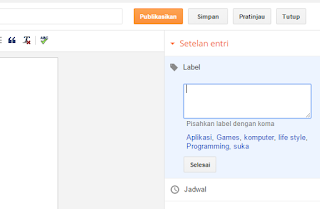 Label pada Postingan