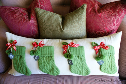 Pottery Barn Stocking Pillow Knock-Off