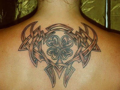 Celtic Shamrock-Tribal back piece tattoo read more