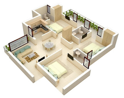 image modern minimalist House floor plan