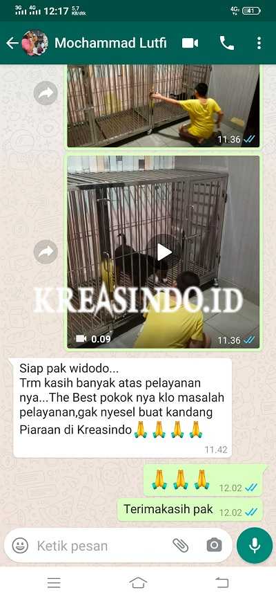 Kandang Anjing Stainless Keren pesanan Bpk Lutfi di Kelapa Gading Jakarta Utara