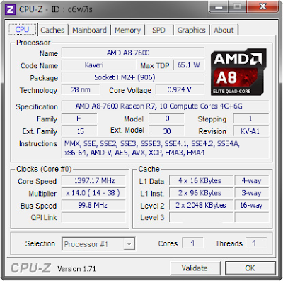 Spesifikasi Prosesor AMD A8 7800K